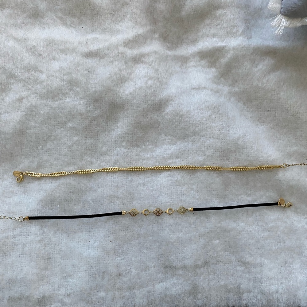 Black and gold choker necklaces